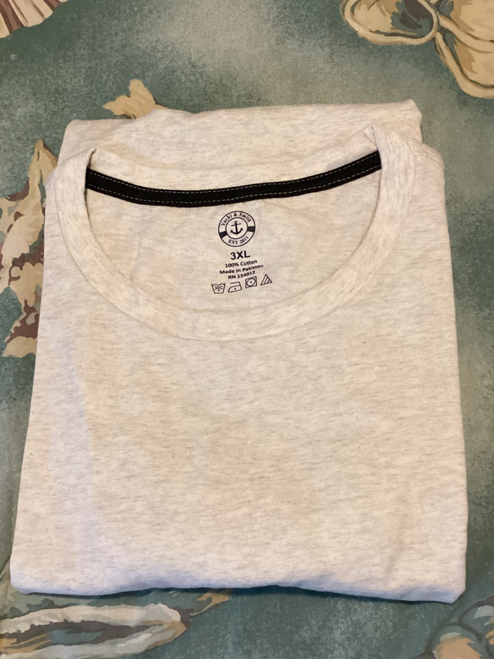 5-Pack Short Sleeve Crew Neck Tees - Olive, Heather Gray, Maroon, Black, Bl/Gray - Picture 3 of 6